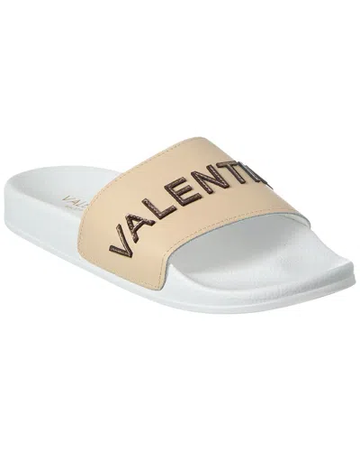 Valentino By Mario Valentino Angie Leather Slide In White