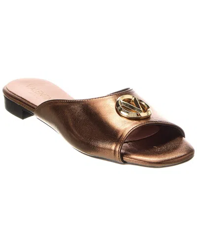 Valentino By Mario Valentino Armonia Leather Sandal In Gold