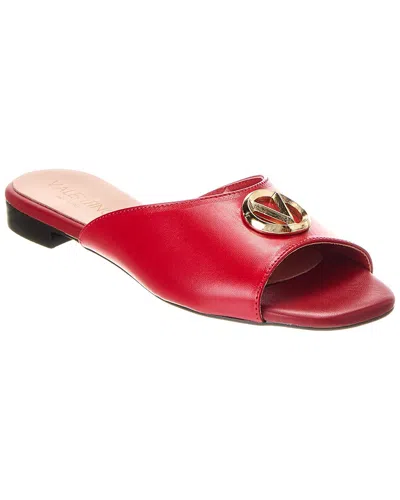 Valentino By Mario Valentino Armonia Leather Sandal In Red