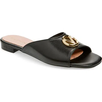 Valentino By Mario Valentino Armonia Slide Sandal In Black