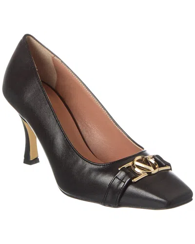 Valentino By Mario Valentino Aura Leather Pump In Black