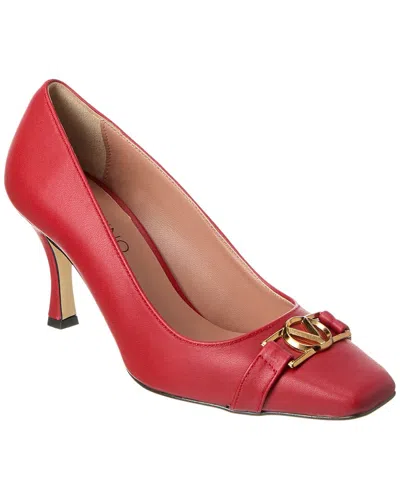 Valentino By Mario Valentino Aura Leather Pump In Red