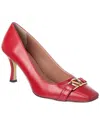 Valentino By Mario Valentino Aura Leather Pump In Red