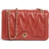 Valentino By Mario Valentino Auror Diamond Quilt Shoulder Bag In Brown