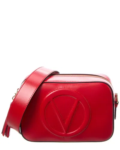 Valentino By Mario Valentino Babette Broderie Leather Crossbody In Red