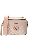 Valentino By Mario Valentino Babette Monogram Leather Crossbody In Pink