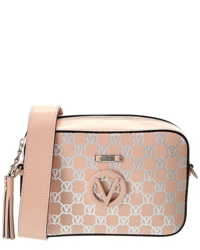 Valentino By Mario Valentino Babette Monogram Leather Crossbody In Pink