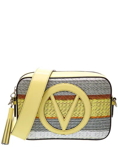 Valentino By Mario Valentino Babette Tresse Leather Crossbody In Yellow