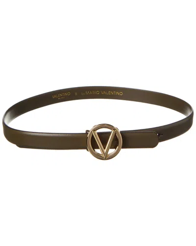 Valentino By Mario Valentino Baby Bombe Leather Belt In Brown