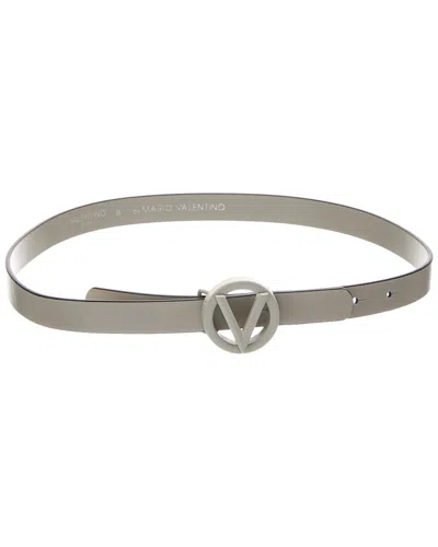 Valentino By Mario Valentino Baby Leather Belt In Grey