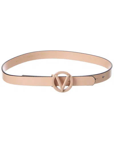 Valentino By Mario Valentino Baby Leather Belt In Pink