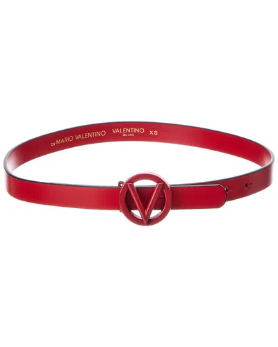 Valentino By Mario Valentino Baby Leather Belt In Red