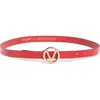 Valentino By Mario Valentino Giusy Baby Monogram Logo Buckle Belt In Fuego