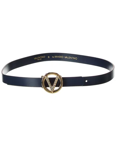 Valentino By Mario Valentino Baby Preciosa Leather Belt In Blue