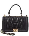Valentino By Mario Valentino Beatriz Diamond Leather Shoulder Bag In Black
