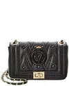 Valentino By Mario Valentino Beatriz Diamond Leather Shoulder Bag In Black