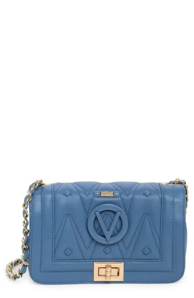 Valentino By Mario Valentino Beatriz Diamond Stud Quilt Crossbody Bag In Blue