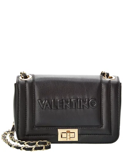 Valentino By Mario Valentino Beatriz Embossed Leather Shoulder Bag In Black