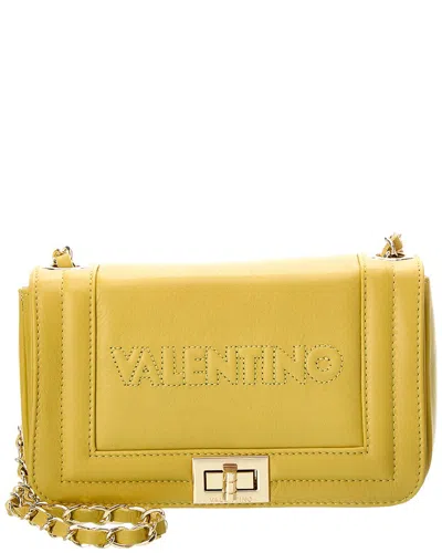 Valentino By Mario Valentino Beatriz Embossed Leather Shoulder Bag In Green