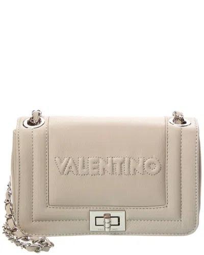 Valentino By Mario Valentino Beatriz Embossed Leather Shoulder Bag In Grey