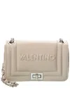 Valentino By Mario Valentino Beatriz Embossed Leather Shoulder Bag In Grey