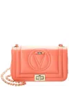 Valentino By Mario Valentino Beatriz Leather Shoulder Bag In Orange
