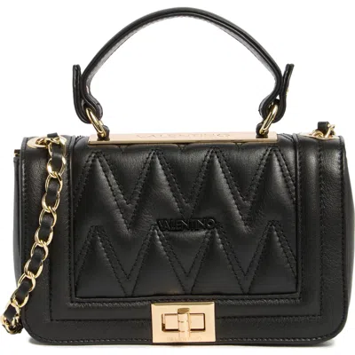 Valentino By Mario Valentino Beatriz Quilted Leather Top Handle Bag In Black