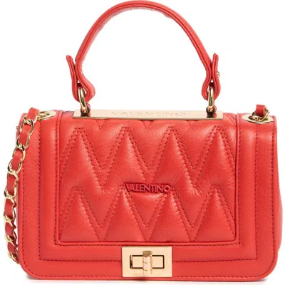 Valentino By Mario Valentino Beatriz Quilted Leather Top Handle Bag In Red