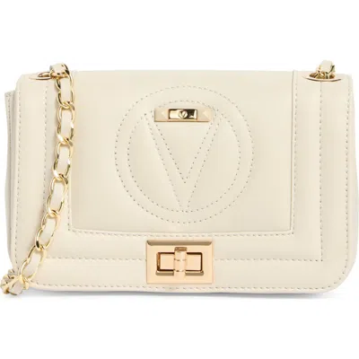 Valentino By Mario Valentino Beatriz Signature Leather Crossbody Bag In White