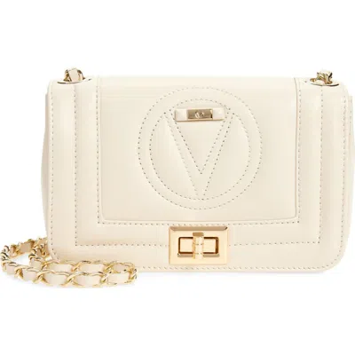 Valentino By Mario Valentino Beatriz Signature Leather Crossbody Bag In Milk
