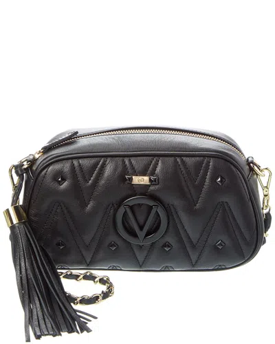 Valentino By Mario Valentino Bella Diamond Leather Crossbody In Black