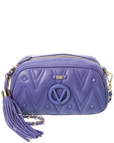 Valentino By Mario Valentino Bella Diamond Leather Crossbody In Blue