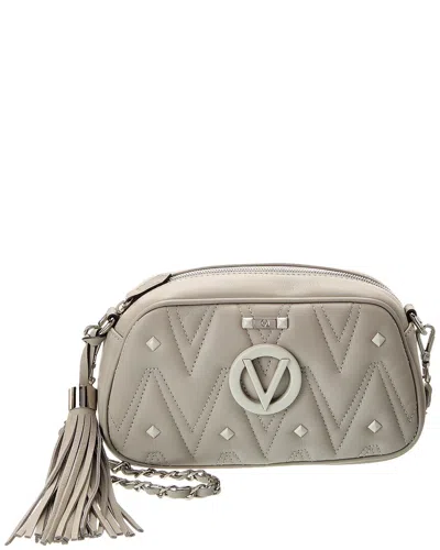 Valentino By Mario Valentino Bella Diamond Leather Crossbody In Grey