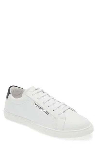 Valentino By Mario Valentino Benny Low Top Sneaker In White Black