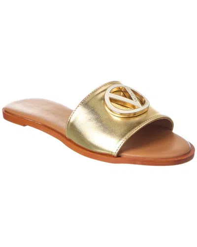 Valentino By Mario Valentino Bugola Leather Sandal In Gold