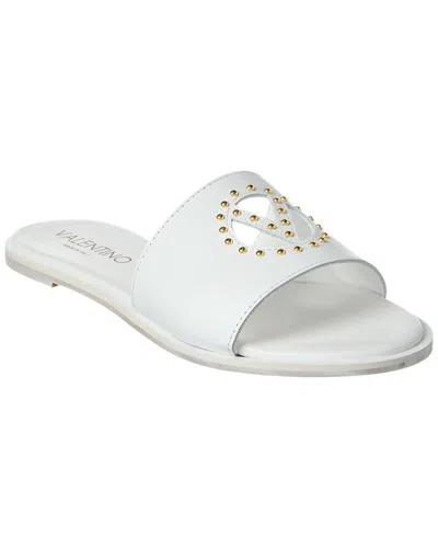 Valentino By Mario Valentino Bugola Leather Sandal In White