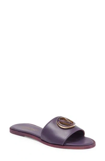 Valentino By Mario Valentino Bugola Slide Sandal In Viola