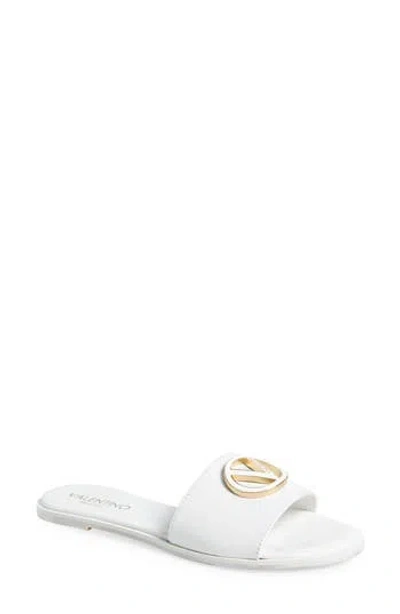 Valentino By Mario Valentino Bugola Slide Sandal In White