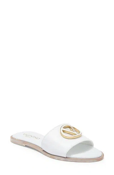 Valentino By Mario Valentino Bugola Slide Sandal In Whitednu