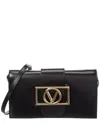 Valentino By Mario Valentino Cady Super V Leather Shoulder Bag In Black