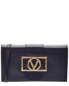 Valentino By Mario Valentino Cady Super V Leather Shoulder Bag In Blue