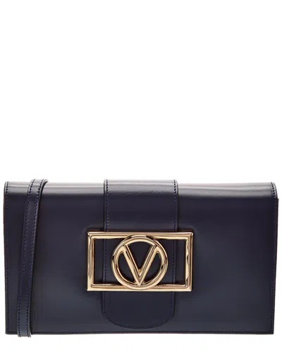 Valentino By Mario Valentino Cady Super V Leather Shoulder Bag In Blue