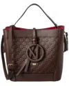 Valentino By Mario Valentino Callie Medallion Leather Shoulder Bag In Brown