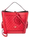 Valentino By Mario Valentino Callie Medallion Leather Shoulder Bag In Red