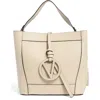 Valentino By Mario Valentino Callie Medallion Shoulder Bag In White