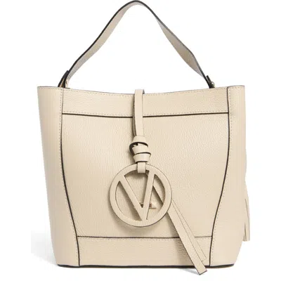 Valentino By Mario Valentino Callie Medallion Shoulder Bag In White
