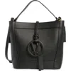 Valentino By Mario Valentino Callie Medallion Vlogo Leather Bucket Bag In Black