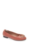 Valentino By Mario Valentino Calliope Vlogo Ballet Flat In Brown