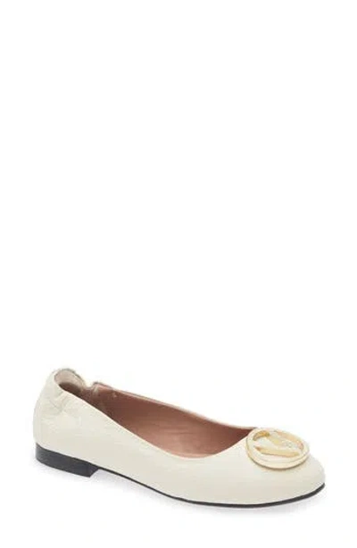 Valentino By Mario Valentino Calliope Vlogo Ballet Flat In White