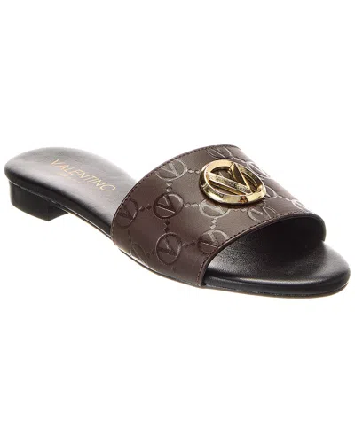 Valentino By Mario Valentino Carrie Leather Sandal In Brown